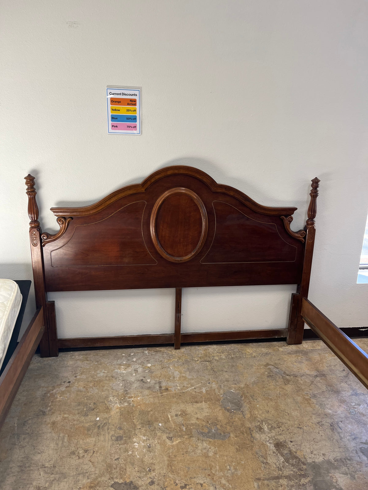 wooden king bedframe