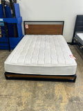 Queen wood and black platform bedframe