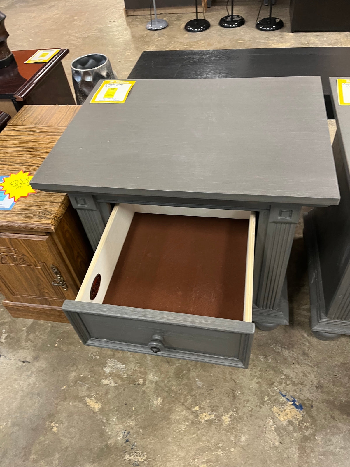 London Lane gray night stand