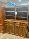 4 Drawer + Door Brown Hutch