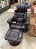 Leatherchair&ottoman